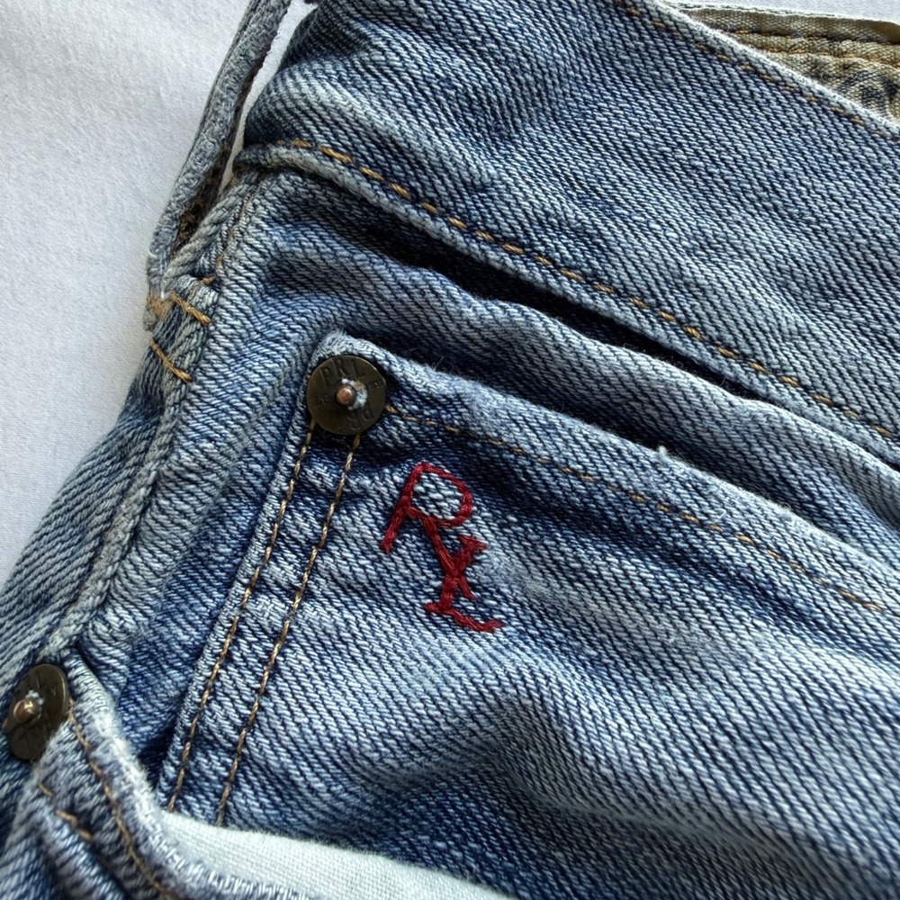 Polo Ralph Lauren Mens Light Wash Straight Leg Denim Jeans 40x30 4682134BET - Picture 4 of 12